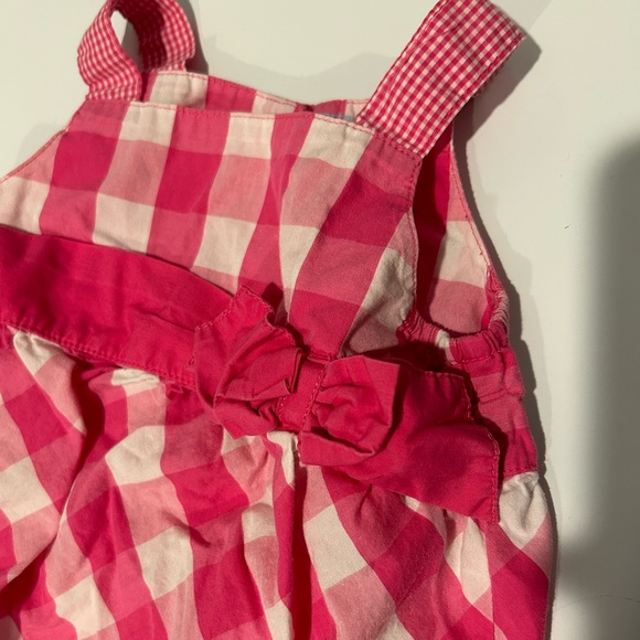 Carter’s Pink Checkered Sunsuit Romper - Picture 3 of 7